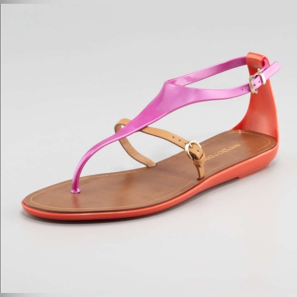 🌟🌟Sergio Rossi Multicolored Rubber Gladiator Sandals – Size 8.5🌟🌟 - Picture 2 of 11